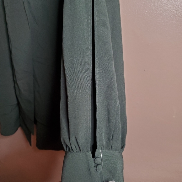 French Connection Crepe Tie Neck Cold Shoulder - Picture 3 of 10